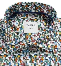 Haupt Hemd 70520217227/40604 Modern Fit, Baumwolle, Multicolour gemustert, Grün -hemdenverkauf 354973 norm2