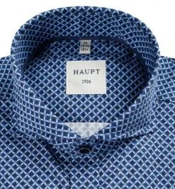Haupt Hemd 70520517256/40708 Modern Fit, Baumwolle, Navy gemustert, Navy -hemdenverkauf 354976 norm2