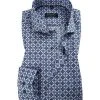 ETERNA Hemd 3932/E17V/12 Comfort Fit, Baumwolle, Blau-weiß gemustert, Blau-weiß