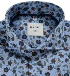 Haupt Hemd 70520517224/40701 Modern Fit, Baumwolle, Blau gemustert, Blau -hemdenverkauf 354978 norm2