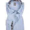 Jacques Britt Hemd Messina Mix 765160/11 Slim Fit, Baumwolle, Blau-weiß gestreift, Blau-weiß