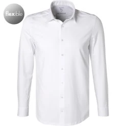 OLYMP No. Six Super Slim 2512/64/00 Hemd, Super Slim Fit, Jersey geruchshemmend, Weiß