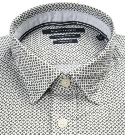 Marc O'Polo Hemd 028 7201 42418/X40 Regular Fit, Baumwolle, Grün-weiß gemustert, Grün-weiß 2 Marc O'Polo Hemd 028 7201 42418/X40 Regular Fit, Baumwolle, Grün-weiß gemustert, Grün-weiß – Bild 2