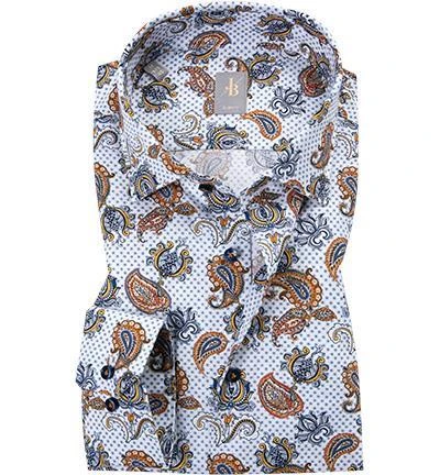 Jacques Britt Hemd Como 765180/22 Slim Fit, Baumwolle, Blau-braun gemustert, Braun 1 Jacques Britt Hemd Como 765180/22 Slim Fit, Baumwolle, Blau-braun gemustert, Braun