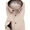 Stenströms Hemd 684261/2325/220 Fitted Body, Baumwolle, Hellbraun meliert, Sand