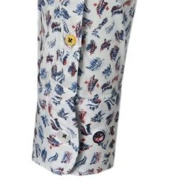 N.Z.A. Hemd 20HN582/40 Baumwolle, Offwhite-blau gemustert, Off white -hemdenverkauf 356470 norm4