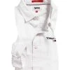 TOMMY JEANS Hemd DM0DM08774/YBR Slim Fit, Baumwolle, Weiß