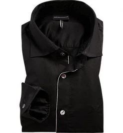 EMPORIO ARMANI Hemd 6H1CP5/1NXRZ/0999 Regular Fit, Twill, Schwarz