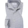 ETON Hemd 1000/01783/25 Classic Fit, Baumwolle, Weiß-blau gemustert, Weiß-blau