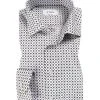 ETON Hemd 1000/01782/15 Contemporary Fit, Baumwolle, Weiß gemustert, Weiß-grau