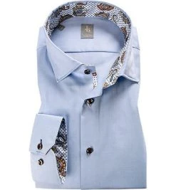 Jacques Britt Hemd Como Mix 765150/11 Slim Fit, Baumwolle, Hellblau