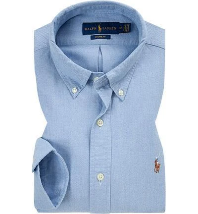 Polo Ralph Lauren Hemd 710792041/002 Custom Fit, Oxford, Blau meliert, Blau 1 Polo Ralph Lauren Hemd 710792041/002 Custom Fit, Oxford, Blau meliert, Blau