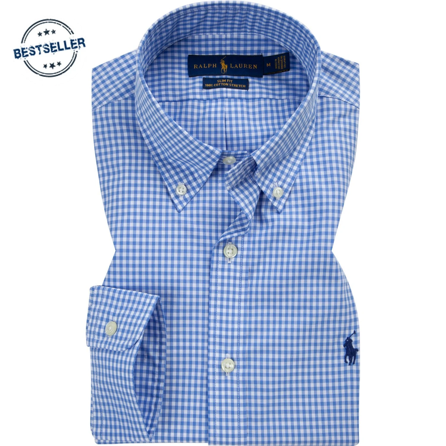 Polo Ralph Lauren Hemd 710705269/001 Slim Fit, Baumwolle, Blau-weiß kariert, Blau-weiß (001) 1 Polo Ralph Lauren Hemd 710705269/001 Slim Fit, Baumwolle, Blau-weiß kariert, Blau-weiß (001)