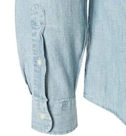 Polo Ralph Lauren Hemd 710792042/001 Jeanshemd, Custom Fit, Baumwolle, Hellblau, Blau -hemdenverkauf 357099 norm3