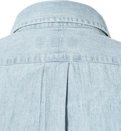 Polo Ralph Lauren Hemd 710792042/001 Jeanshemd, Custom Fit, Baumwolle, Hellblau, Blau -hemdenverkauf 357099 norm4