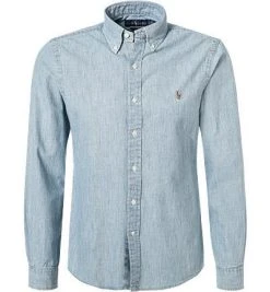 Polo Ralph Lauren Hemd 710548538/001 Jeanshemd, Slim Fit, Baumwolle, Hellblau, Blau