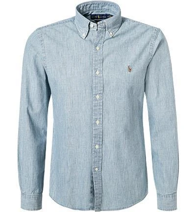 Polo Ralph Lauren Hemd 710548538/001 Jeanshemd, Slim Fit, Baumwolle, Hellblau, Blau 1 Polo Ralph Lauren Hemd 710548538/001 Jeanshemd, Slim Fit, Baumwolle, Hellblau, Blau