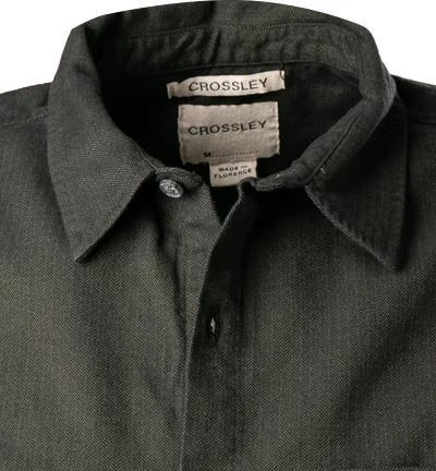 CROSSLEY Hemd Suret114/846 Baumwolle, Dunkelgrün gemustert, Dunkelgrün 2 CROSSLEY Hemd Suret114/846 Baumwolle, Dunkelgrün gemustert, Dunkelgrün – Bild 2