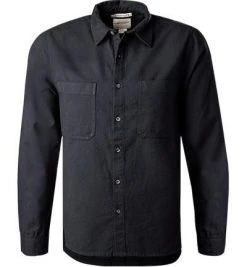 CROSSLEY Hemd Suret114/792 Baumwolle, Dunkelblau gemustert, Marineblau