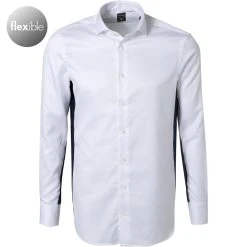 van Laack Hemd Slim Fit 132241/MYLO-SFN/007 Twill, Bleu meliert, Weiß-navy