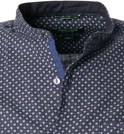 Pierre Cardin Hemd 05892/000/27359/9041 Modern Fit, Baumwolle, Blau gemustert, Blau 2 Pierre Cardin Hemd 05892/000/27359/9041 Modern Fit, Baumwolle, Blau gemustert, Blau – Bild 2