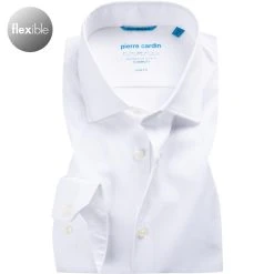 Pierre Cardin Hemd 01603/000/25801/9000 Slim Fit, Popeline, Weiß
