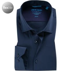 Pierre Cardin Hemd 01603/000/25801/9031 Slim Fit, Popeline, Dunkelblau