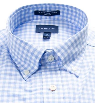Gant Hemd 3046700/468 Regular Fit, Baumwolle, Hellblau-weiß kariert, Hellblau 2 Gant Hemd 3046700/468 Regular Fit, Baumwolle, Hellblau-weiß kariert, Hellblau – Bild 2