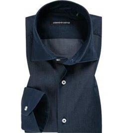 rosso e nero Hemd A97 SC/nachtblau Slim Fit, Baumwolle