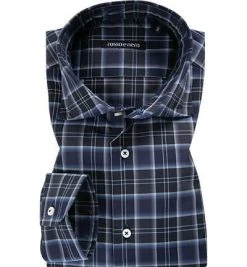 rosso e nero Hemd A88/dunkelblau Slim Fit, Baumwolle, Dunkelblau kariert