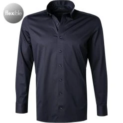 OLYMP Luxor Modern Fit 1202/64/18 Hemd, Jersey geruchshemmend, Marineblau , Marine