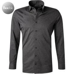 OLYMP Luxor Modern Fit 1202/64/67 Hemd, Jersey geruchshemmend, Anthrazit meliert, Anthrazit