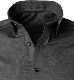 OLYMP Level Five Body Fit 2008/64/67 Hemd, Jersey geruchshemmend, Anthrazit meliert, Anthrazit -hemdenverkauf 358075 norm2