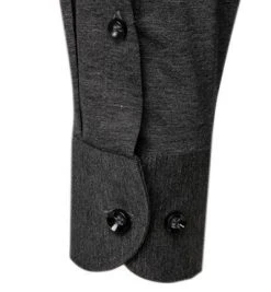 OLYMP Level Five Body Fit 2008/64/67 Hemd, Jersey geruchshemmend, Anthrazit meliert, Anthrazit -hemdenverkauf 358075 norm3