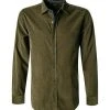 Lucky de Luca Hemd Nyro 05102/2 Cord, Grün, Olive