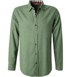 Lucky de Luca Hemd Nyro 05103/1 Flanell, Olivgrün, Grün