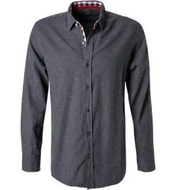 Lucky de Luca Hemd Nyro 05103/2 Flanell, Grau