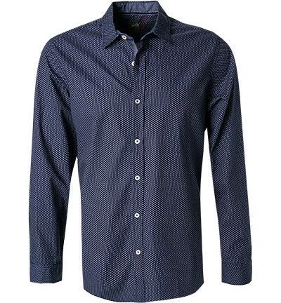Lucky de Luca Hemd Nyro 05104/1 Baumwolle, Dunkelblau gemustert, Dunkelblau 1 Lucky de Luca Hemd Nyro 05104/1 Baumwolle, Dunkelblau gemustert, Dunkelblau