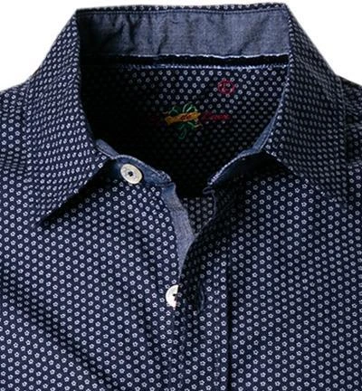 Lucky de Luca Hemd Nyro 05104/1 Baumwolle, Dunkelblau gemustert, Dunkelblau 2 Lucky de Luca Hemd Nyro 05104/1 Baumwolle, Dunkelblau gemustert, Dunkelblau – Bild 2