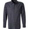 Lucky de Luca Hemd Nyro 05106/1 Baumwolle, Navy kariert, Navy-grau