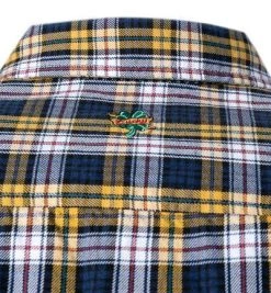 Lucky de Luca Hemd Nyro 05111/1 Twill, Navy-gelb kariert, Navy-weiß-indigo -hemdenverkauf 358198 norm5