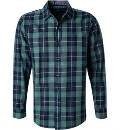 Lucky de Luca Hemd Nyro 05112/2 Twill, Grün kariert, Grün-indigo