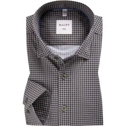 Haupt Hemd 70520217238/40706 Modern Fit, Baumwolle, Indigo gemustert, Indigo
