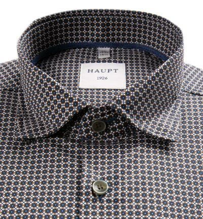 Haupt Hemd 70520217238/40706 Modern Fit, Baumwolle, Indigo gemustert, Indigo 3 Haupt Hemd 70520217238/40706 Modern Fit, Baumwolle, Indigo gemustert, Indigo – Bild 3