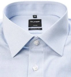 OLYMP Hemd Luxor Modern Fit 0316/64/11 Popeline, Bleu-weiß gemustert, Bleu -hemdenverkauf 35824 norm2
