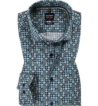 OLYMP Level Five Body Fit 2100/74/51 Hemd, Baumwolle, Blau-gelb gemustert, Gelb 1 OLYMP Level Five Body Fit 2100/74/51 Hemd, Baumwolle, Blau-gelb gemustert, Gelb