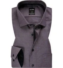 OLYMP Luxor Modern Fit 1312/74/30 Hemd, Baumwolle, Rosé meliert, Rosé