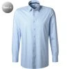 OLYMP Luxor Modern Fit 1252/74/11 Hemd, Jersey geruchshemmend, Hellblau gemustert, Bleu