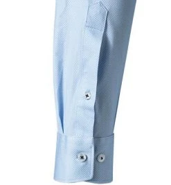 OLYMP Luxor Modern Fit 1252/74/11 Hemd, Jersey geruchshemmend, Hellblau gemustert, Bleu -hemdenverkauf 359531 norm3