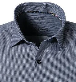 OLYMP Level Five Body Fit 2014/74/18 Hemd, Jersey, Marineblau meliert, Marine -hemdenverkauf 359552 norm2